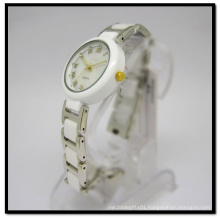 Ceramics Watch, Ceramics Ladies Watch with Stainless Steel ,Imitated Ceramic Quartz Analog Watch White